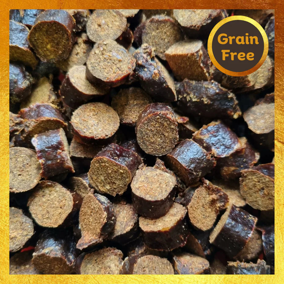 ProTrain Sausage Bites Dog Training Treats – High-Value Reward for Recall, Obedience & Gundog Training (Made in UK)