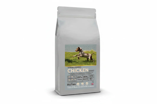 ProTrain Hypoallergenic Chicken Dry Dog Food – Single Protein, Wheat-Free Formula for Sensitive Dogs (Made in UK)
